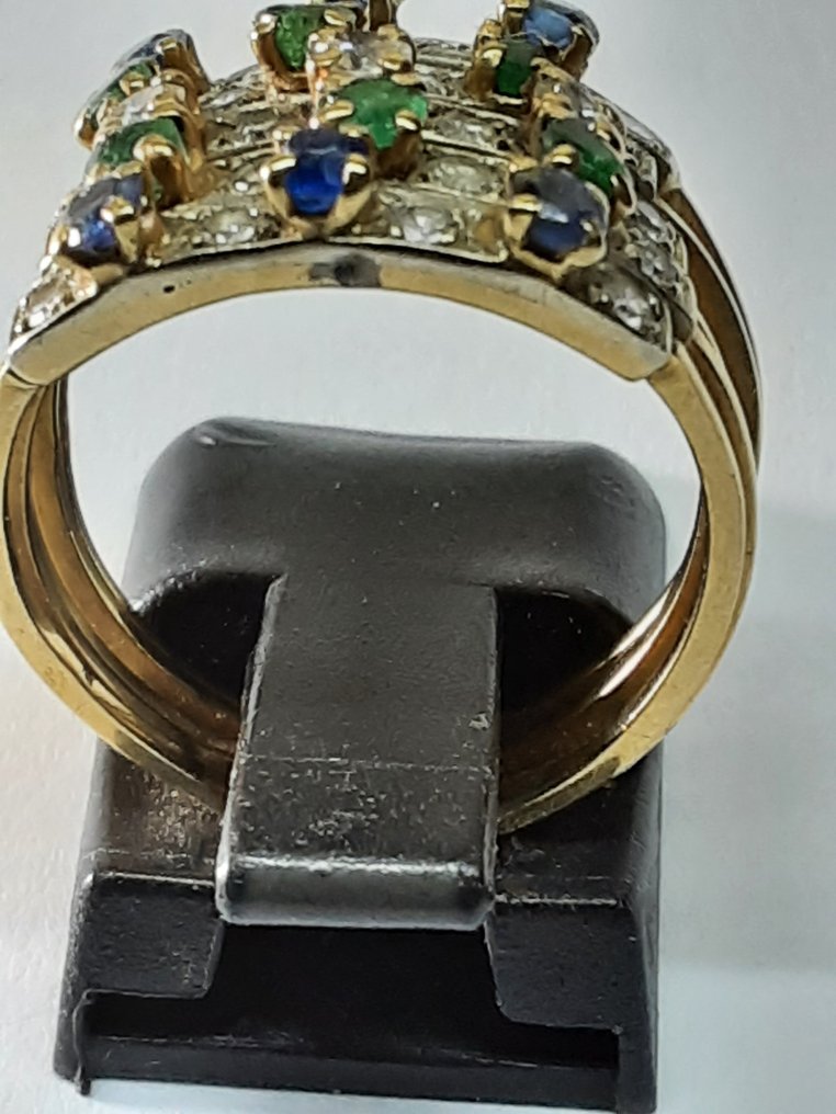 戒指 - 18 克拉 黃金, 白金 #1.0