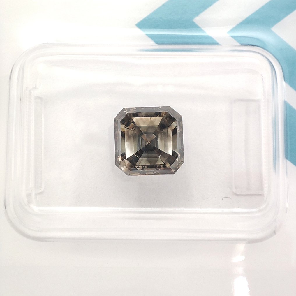 没有保留价 - 1 pcs 钻石  (天然色彩的)  - 2.02 ct - 祖母绿 - Fancy deep 灰色, 绿色 黄色 - SI1 微内含一级 - 国际宝石研究院（IGI） #1.0