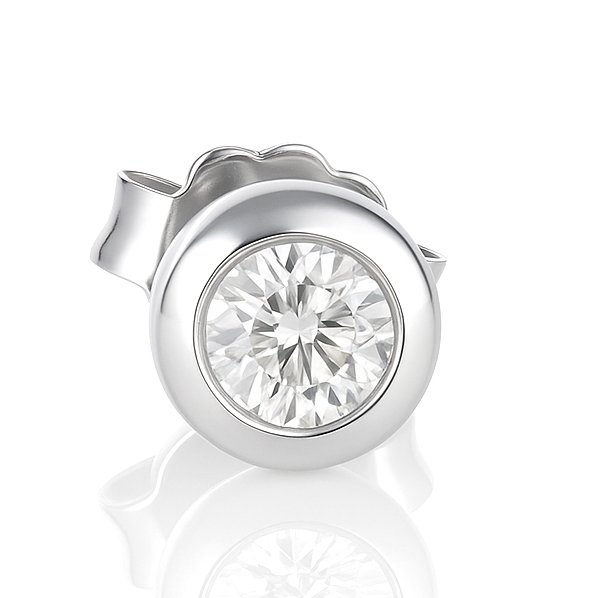 Σκουλαρίκια - 18 καράτια Λευκός χρυσός - 0.14ct. tw. Διαμάντι (Φυσικό) #2.1