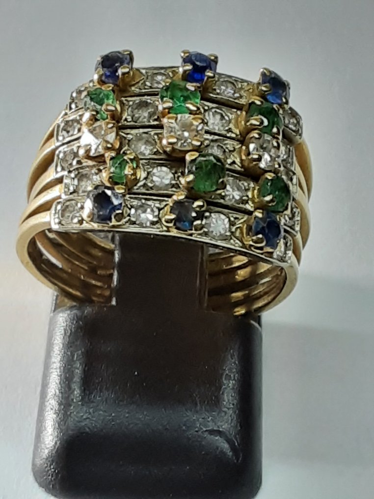 戒指 - 18 克拉 黃金, 白金 #2.1