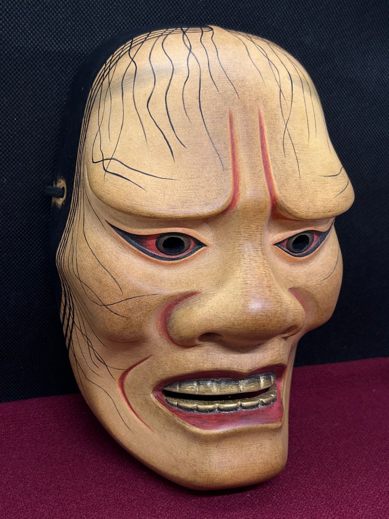 日本能乐面具 - 木, 高品质木制浮雕能乐面具 - 桥姫 Artist: 前川瑞雲 - Hashihime桥姫 #3.2