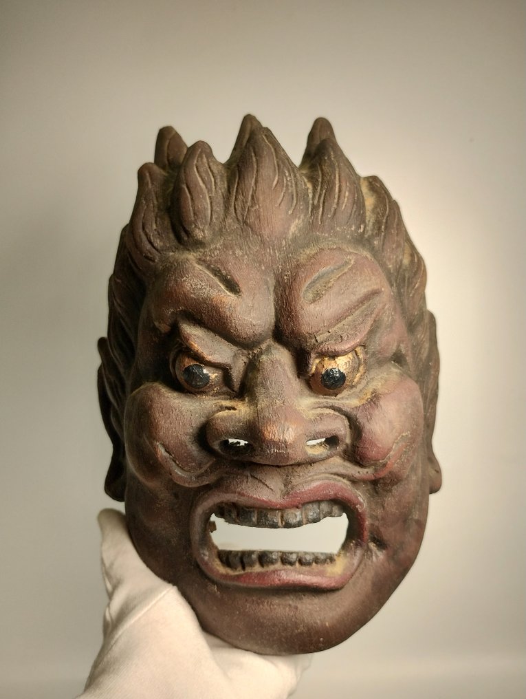 Μάσκα Noh - Ξύλο - Γενικός Vajra, Μεγάλος Στρατηγός Vajra (χωρίς τιμή ασφαλείας) #1.0