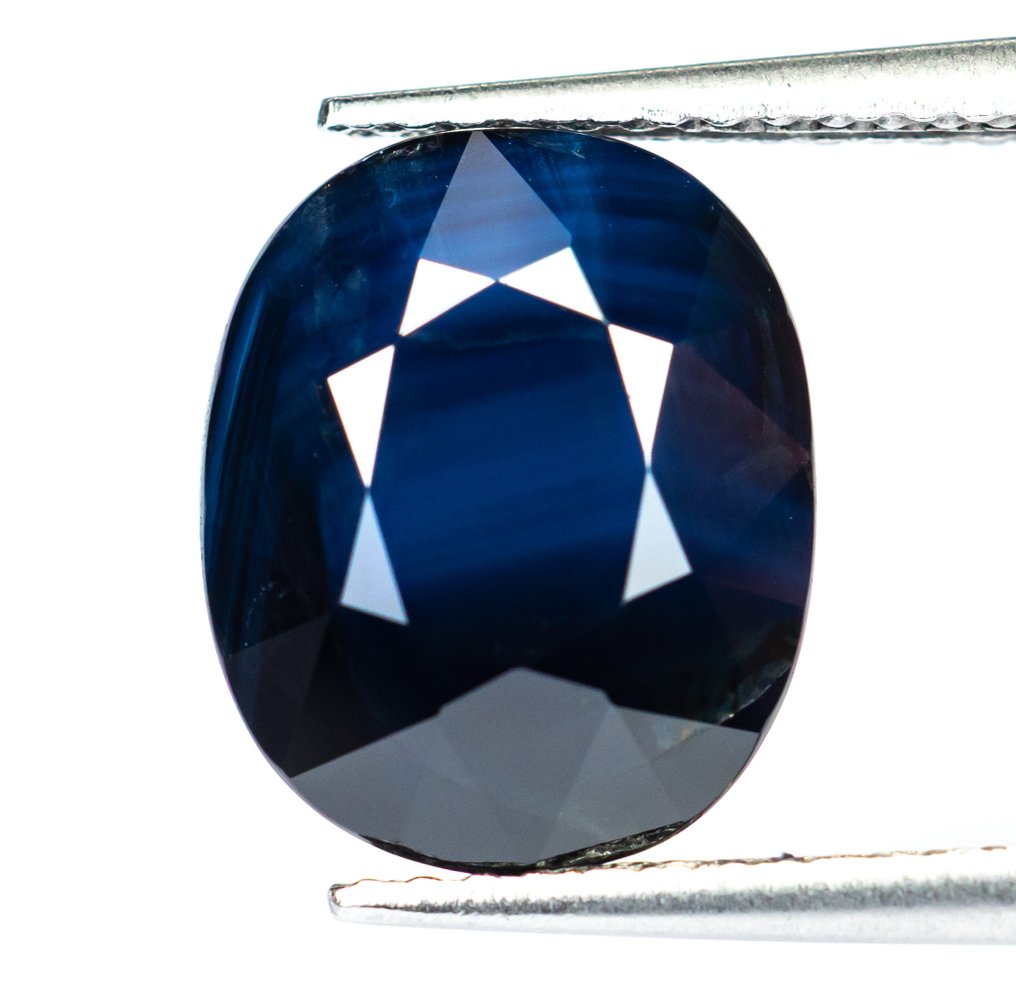 Nincs minimálár Zafír  - 7.52 ct - Bellerophon Gemlab - Mélykék-zöldes #1.0