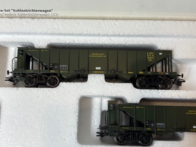 Märklin H0 - 46801 - Model train freight wagon set (1) - Set of 3 Kolentrechterwagens - K.Bay.Sts.B #4.3