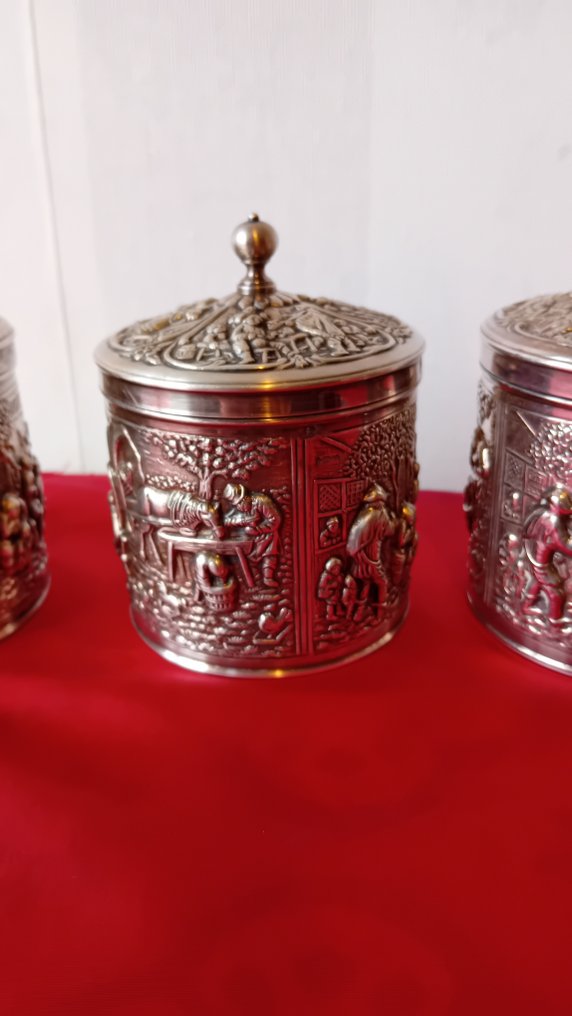 douwe egberts - Vasetto (6) - Placcato argento - tazze da tè color argento #2.1