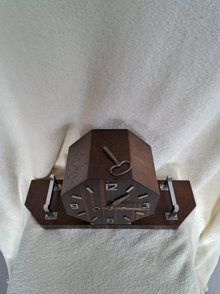 Amsterdam School Clock -   - Coromandel - 1930-1940 - mantel clock #2.1