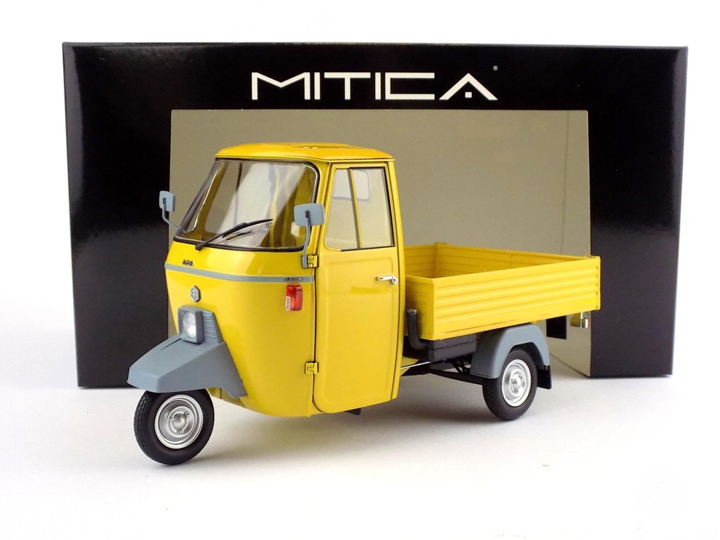 Mitica-Diecast 1:18 - Modellino di auto - Piaggio APE P501 - Modello in pressofusione con porte apribili #1.0