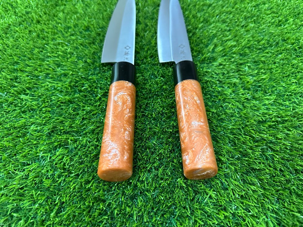Μαχαίρι κουζίνας - Chef's knife -  Επαγγελματικά Ιαπωνικά μαχαίρια Santoku σε ατσάλι D2 - D2 χάλυβας & σχεδιασμός μείξης χρωμάτων resin handle. - Ιαπωνία #2.1