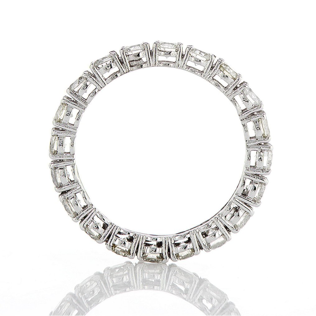 沒有保留價 - 永恆戒指 - 14 克拉 白金 - 1.38ct. tw. 鉆石 (天然) - F-K 颜色 VS1-SI2 #3.2