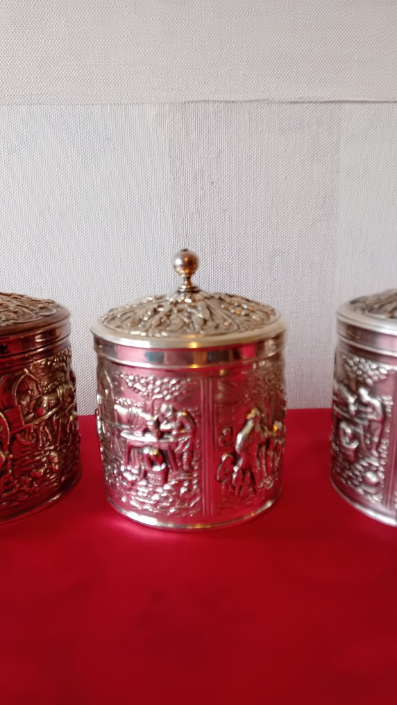 douwe egberts - Vasetto (6) - Placcato argento - tazze da tè color argento #4.3