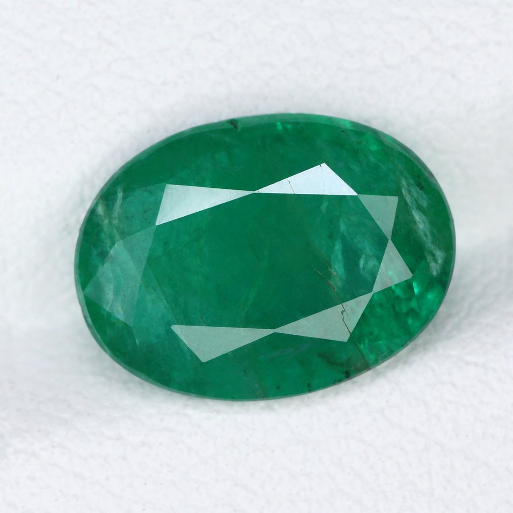 Ingen mindstepris - 1 pcs Grøn Smaragd - 3.12 ct - International Colored Gemstone Association (ICA GemLab) - Zambian Moderate Oil #4.3