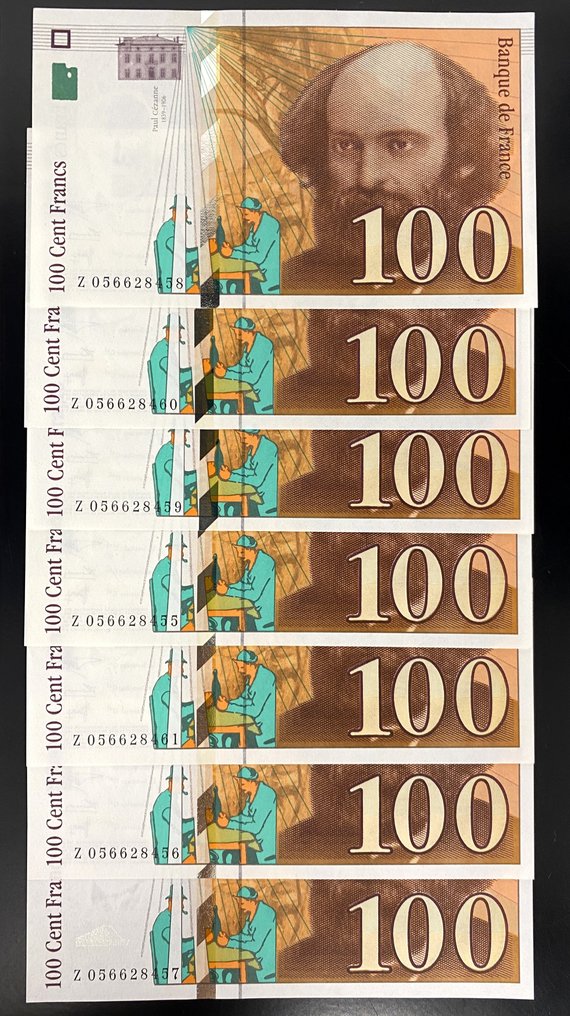 Frankrike. - 20 banknotes Francs - Various dates (Utan reservationspris) #3.2