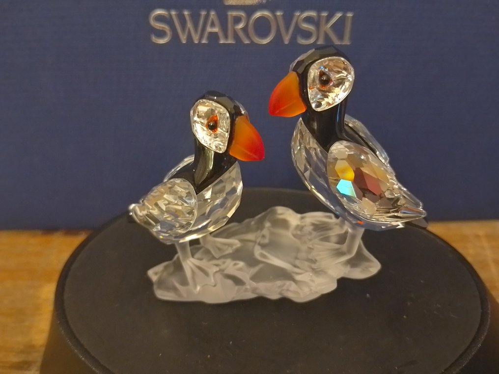 Swarovski - 雕像 - Puffins - 261643 - Box + Certificate - 水晶 #1.0