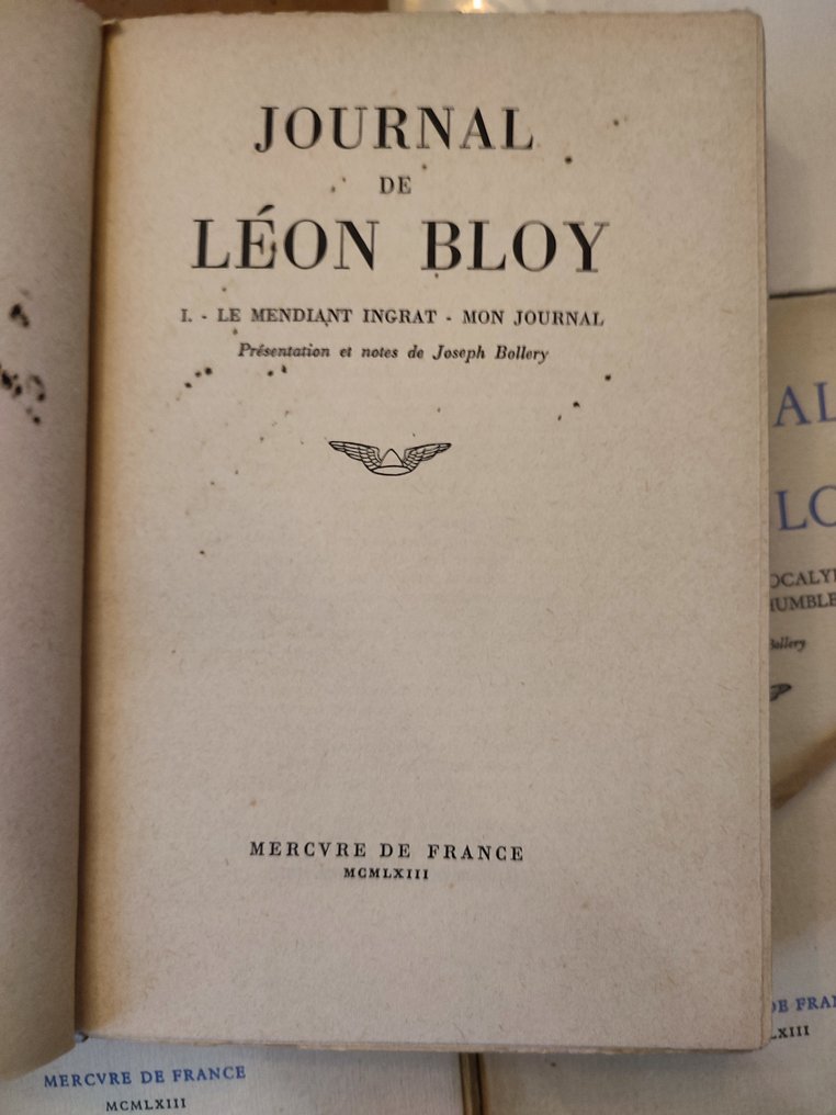 Signé ; Joseph Bollery / Léon Bloy - Journal de Léon Bloy - 1963 #4.3