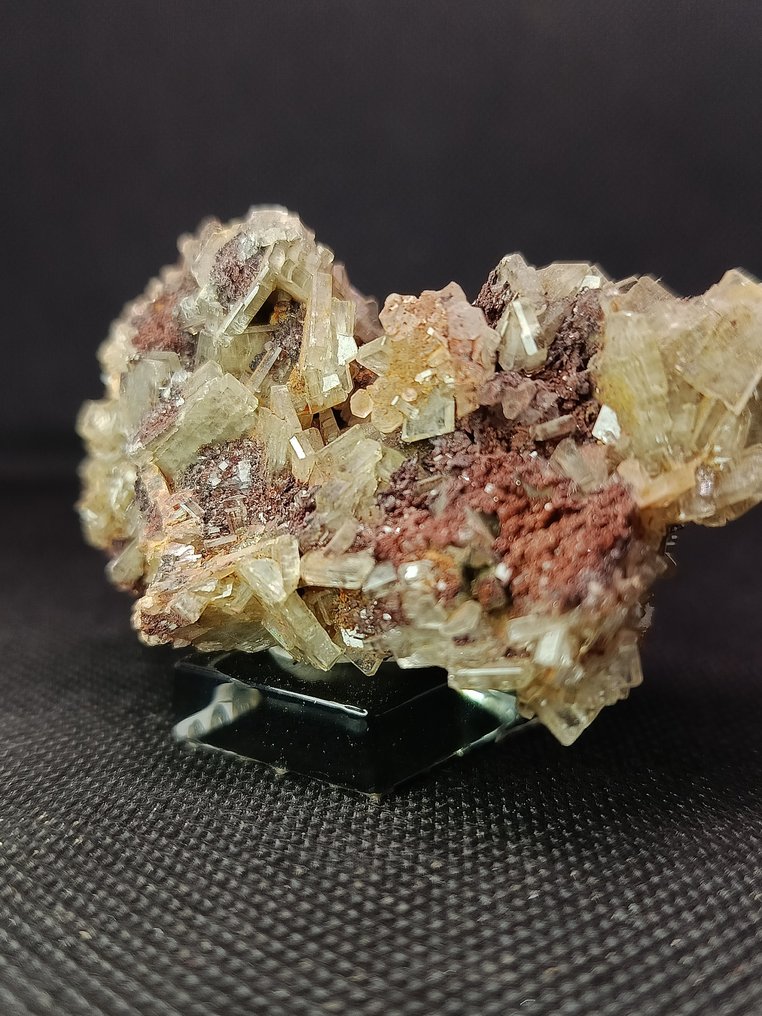 结晶重晶石——透明的淡黄色板状晶体 矩陣晶體 - 高度: 4.2 cm - 闊度: 7.4 cm- 120 g - (1) #3.2