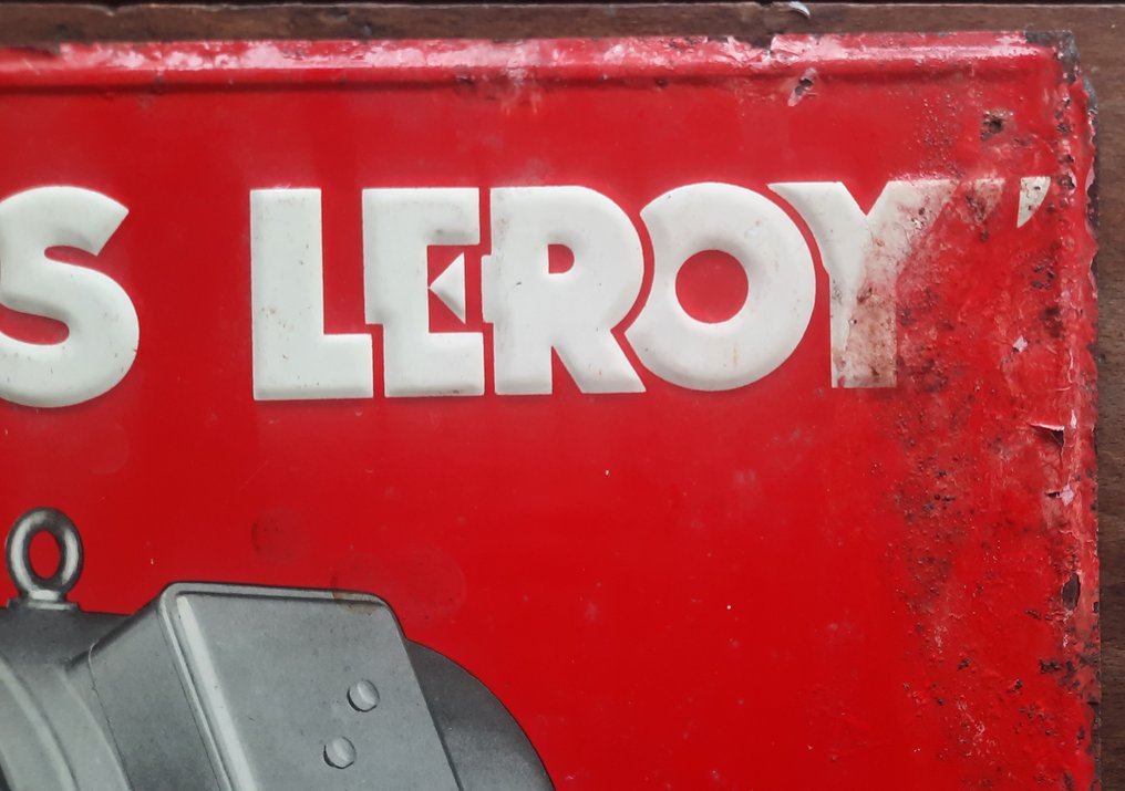 Moteurs Leroy - 广告标牌 - 古老的金属版画浮雕 #3.2