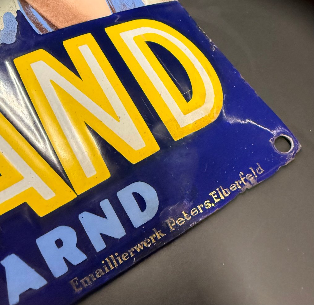 Tablica reklamowa z emalii Blue Band Versch Gekarnd - Emaillewerk Peters, Elberfeld - Tablica - Emalia #4.3