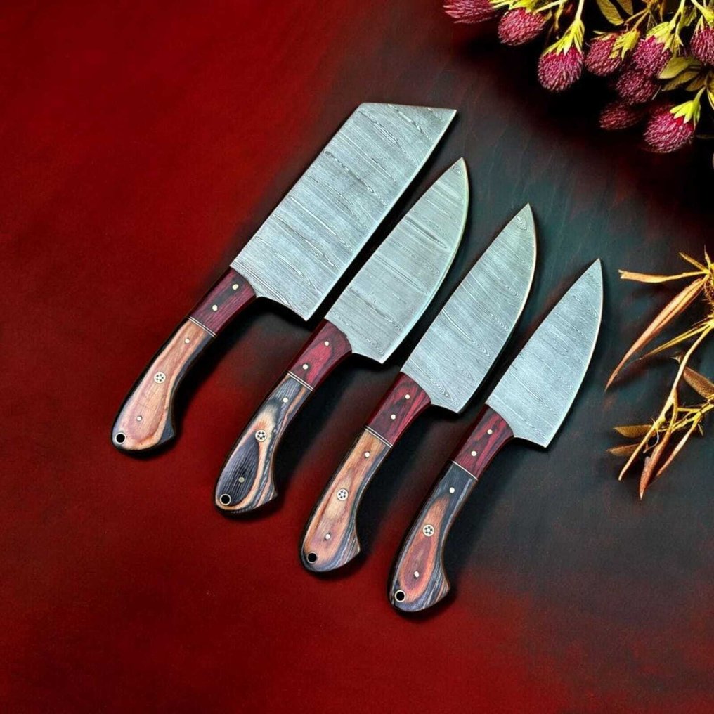 Μαχαίρι κουζίνας - Chef's knife -  Σίδερο & Ξύλο - ατσάλι Δαμασκού - Ηνωμένες Πολιτείες - Χειροποίητο #1.0