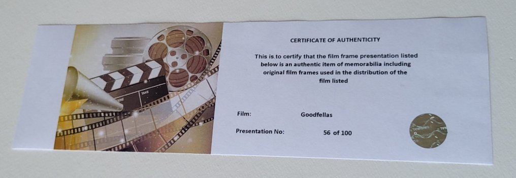Goodfellas - Framed Film Cell Display with COA #3.2