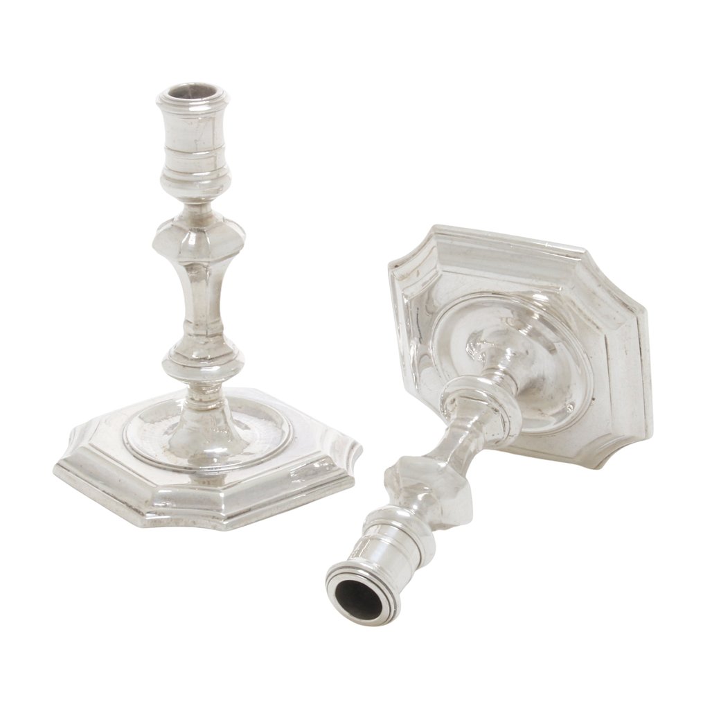 D J Silver Repairs and John Charles Lowe - Taperstick (kleine blaker met een dunne pijp) (2) - .925 zilver - kandelaar #1.0