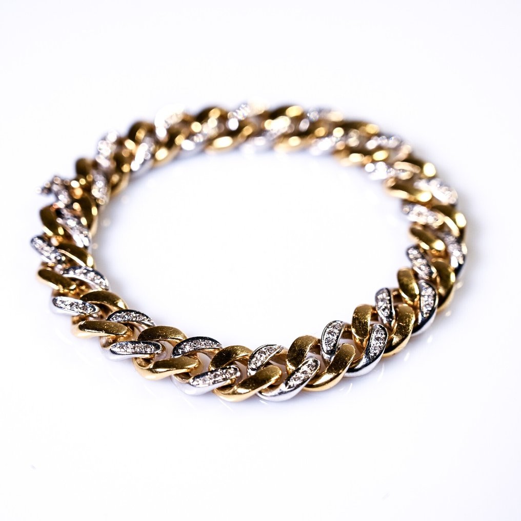 Karkötő - 18 kt. Fehér arany, Sárga arany -  2.00ct. tw. Gyémánt (Természetes)  #1.0