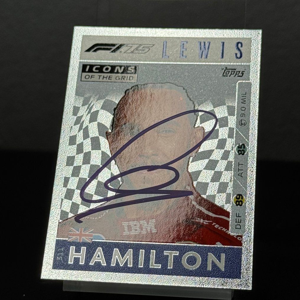 法拉利 - Topps Icons of the Grid 311 Signed - 路易斯·漢米爾頓 - 2025 - 交易卡  #4.3