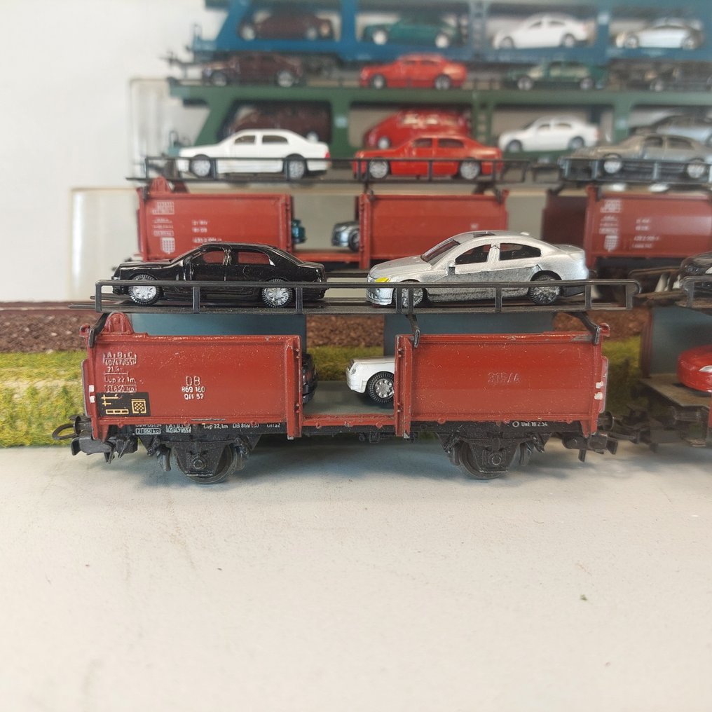 Märklin H0 - 4612/4234/4084 - Τρένο μοντελισμού μεταφοράς εμπορευμάτων (6) - 6 αμαξώματα αυτοκινήτων με φορτωμένα αυτοκίνητα. - DB #1.0