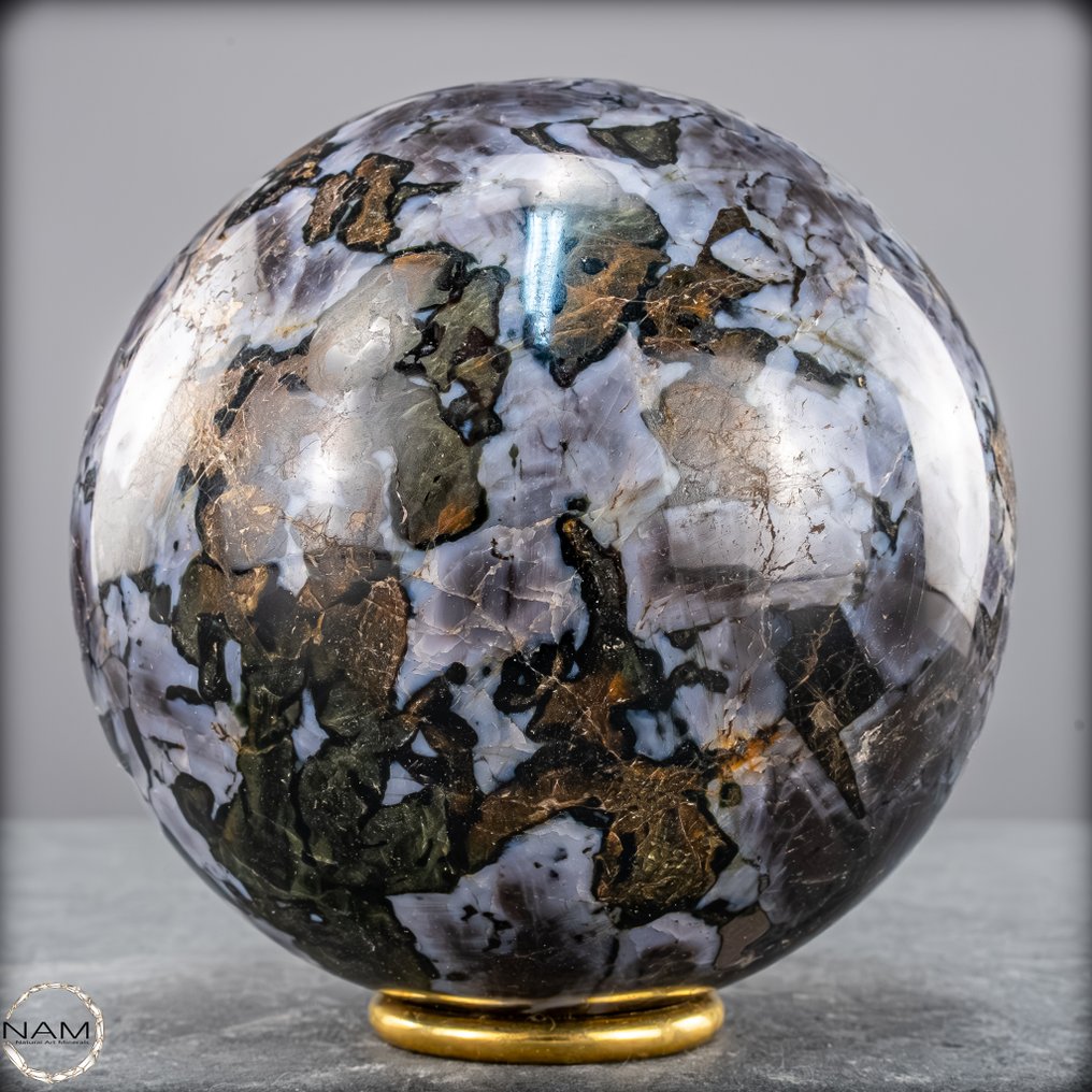 Πρώτης ποιότητας φυσικό μυστηριακό Μέρλινιτ - Γαλάζιο Γαβρό Σφαίρα- 2082.24 g #3.2