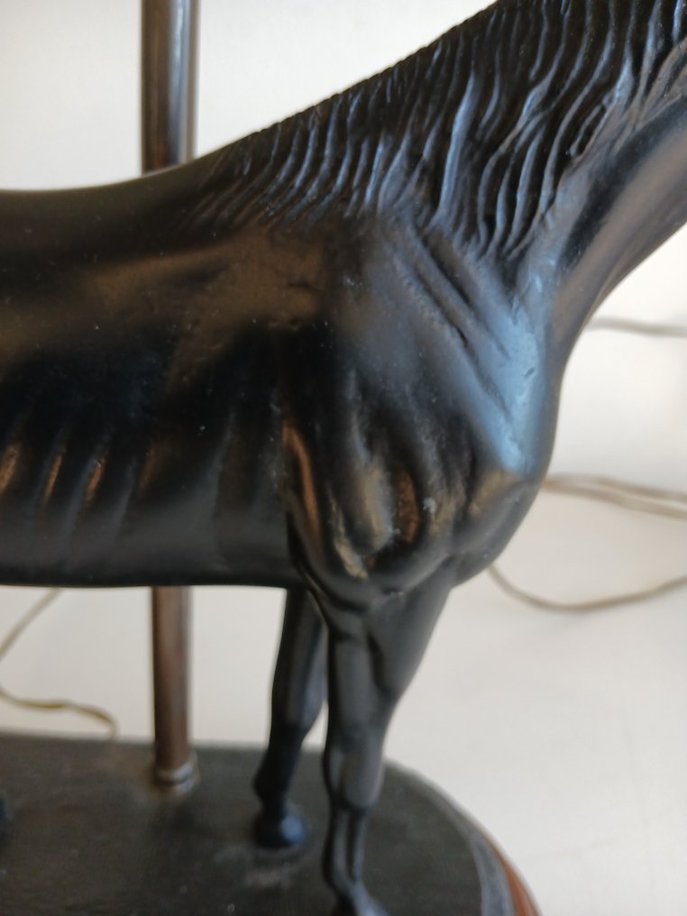 Bordlampe - Tre, Messing, Legering - Klubblampe #3.2