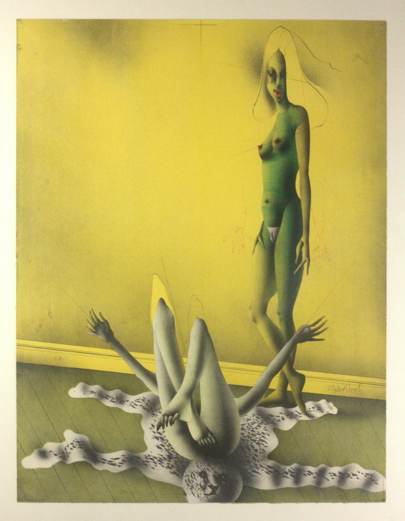 Paul Wunderlich (1927-2010) - Zwei Modelle posieren auf einem Gepardenfell #1.0