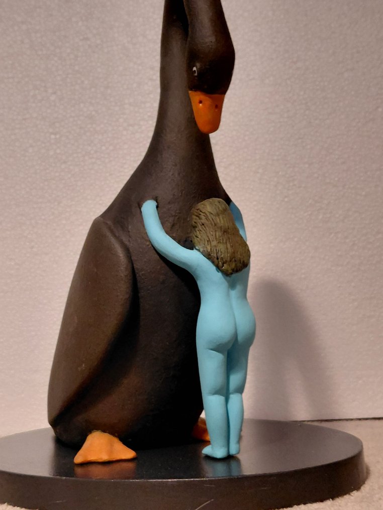 雕刻, Leda en de zwaan - 34 cm - 混合技术 #1.0