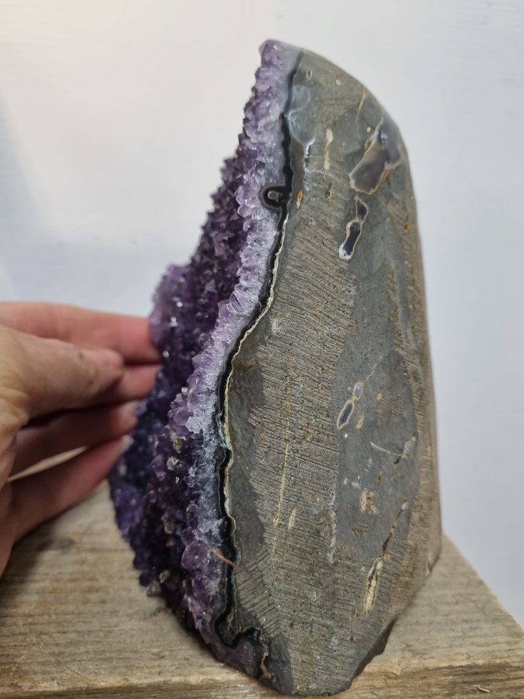 Υψηλής ποιότητας - Μεγάτο αμέθυστο - σταλακτίτης Ομαδοποίηση σε πάγκο πολυτελείας. - Ύψος: 170 mm - Πλάτος: 135 mm- 2700 g #4.3
