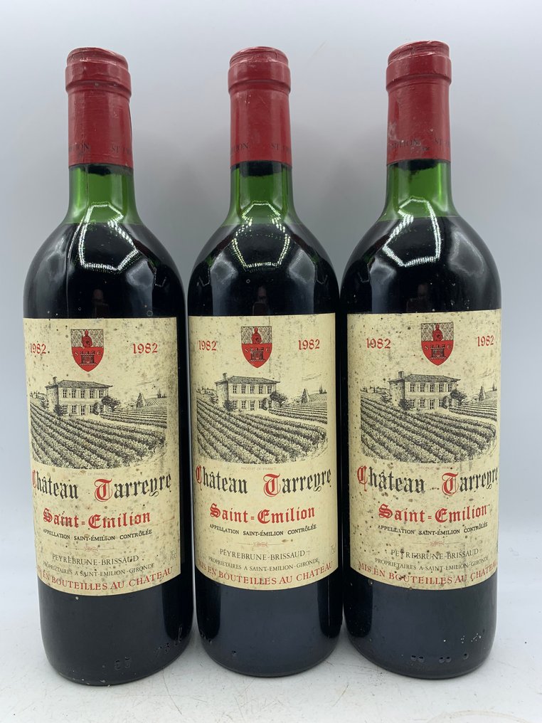 1982 Château Tarreyre - 圣埃米利永 - 3 Bottles (0.75L) #1.0