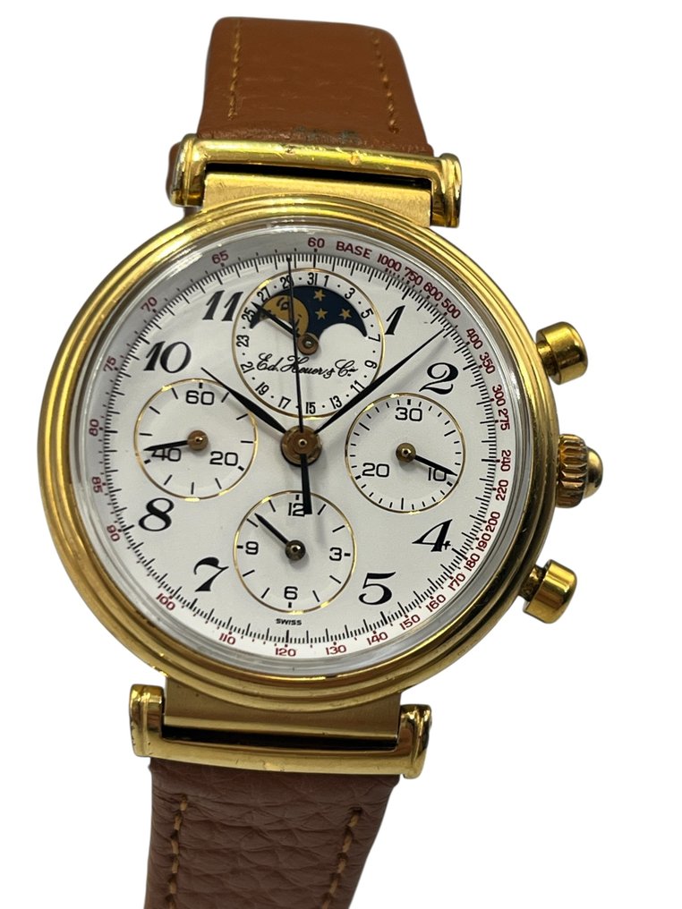 Edward Heuer & Co. - Moonphase Triple Calendar Chronograph - Nincs minimálár - 188.215/1 - Férfi - 1990-1999  #2.1