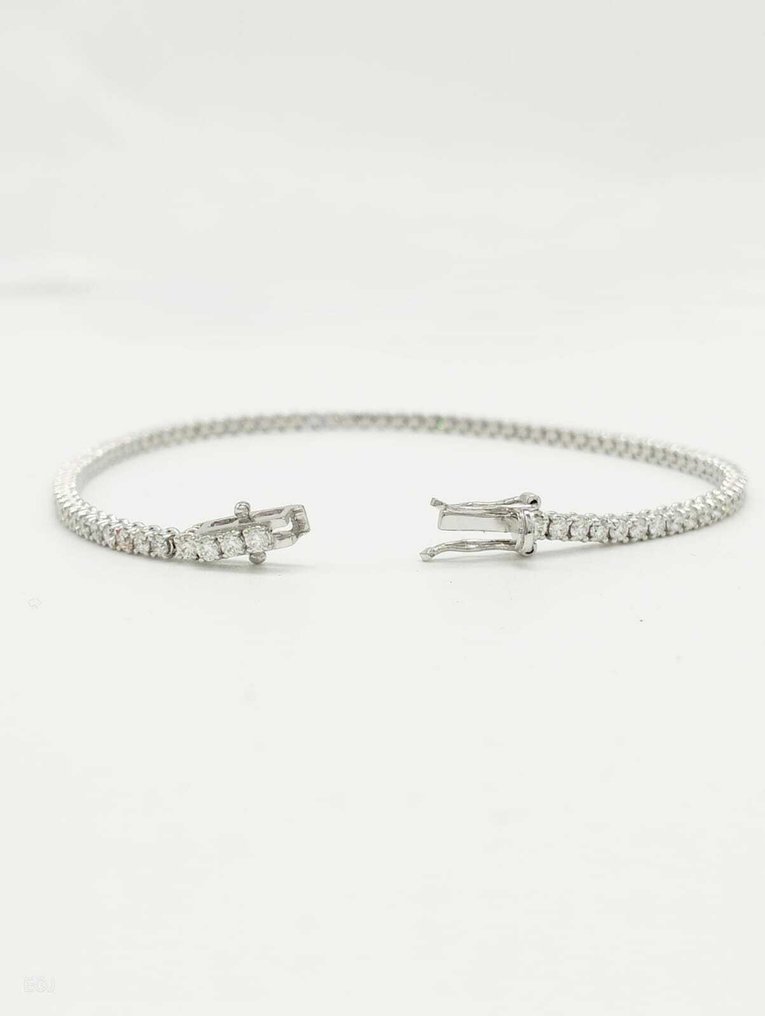 Βραχιόλι τένις - 18 καράτια Λευκός χρυσός - 2.53ct. tw. Διαμάντι (Φυσικό) #4.3