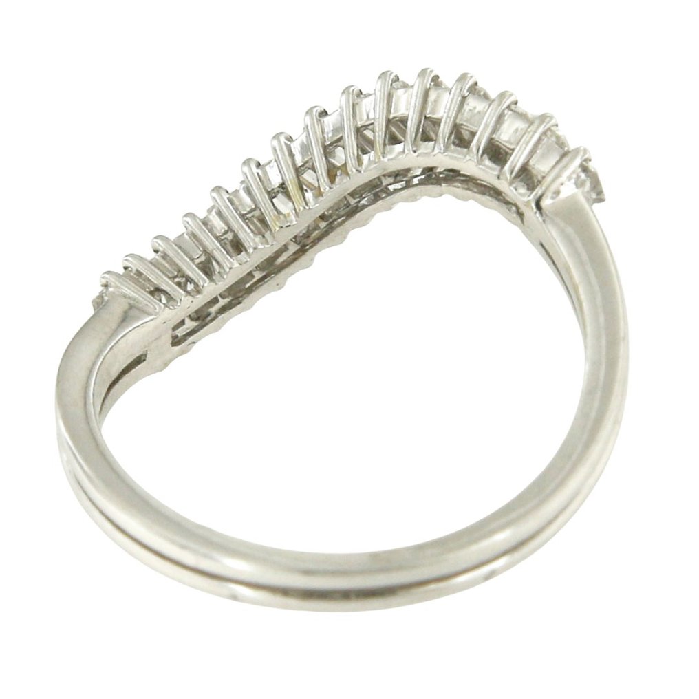 Inel - 18 ct. Aur alb -  0.97ct. tw. Diamant (Natural)  - Rubin #4.3