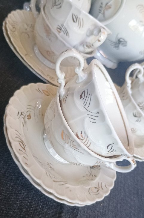 Richard Ginori - Σετ καφέ (15) - Foglia oro - Χρυσός 24 καρατίων #4.3