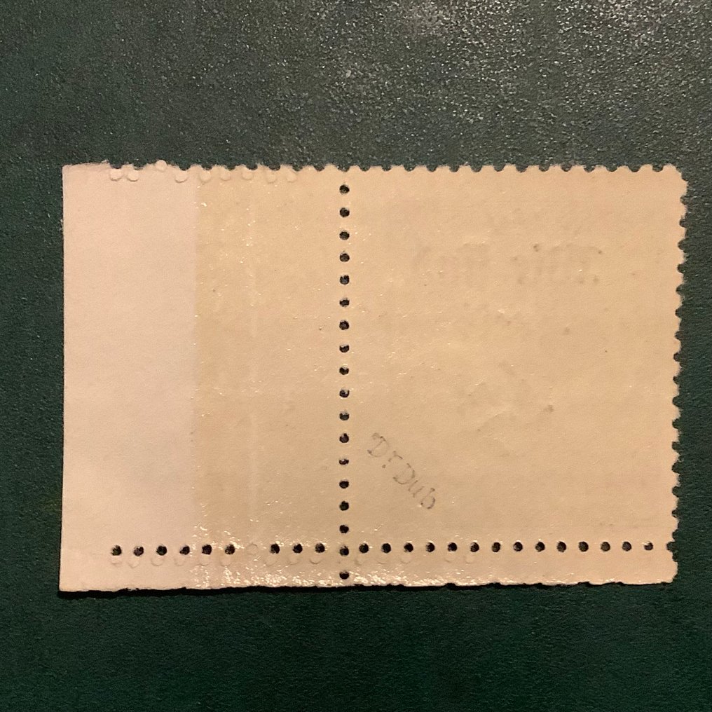 Bohemia and Moravia 1938 - Reichenberg: Stecno with edge strip, and we are certified free of print approval. Dr. Dubb. - Michel #2.1