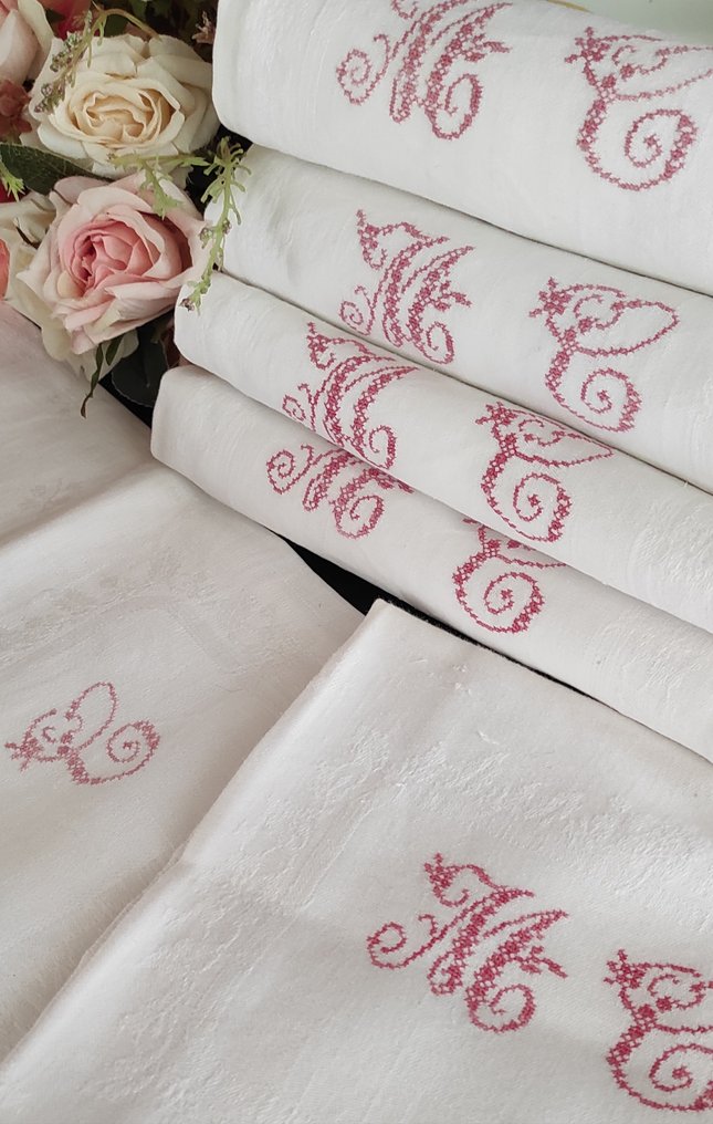 ricamo a mano fiandra - Tovagliolo (8) - 75 cm - 70 cm - 8 tovaglioli ricamati #3.2