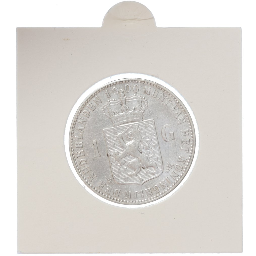 Netherlands. Wilhelmina. 1 Gulden 1906  (No Reserve Price) #1.0