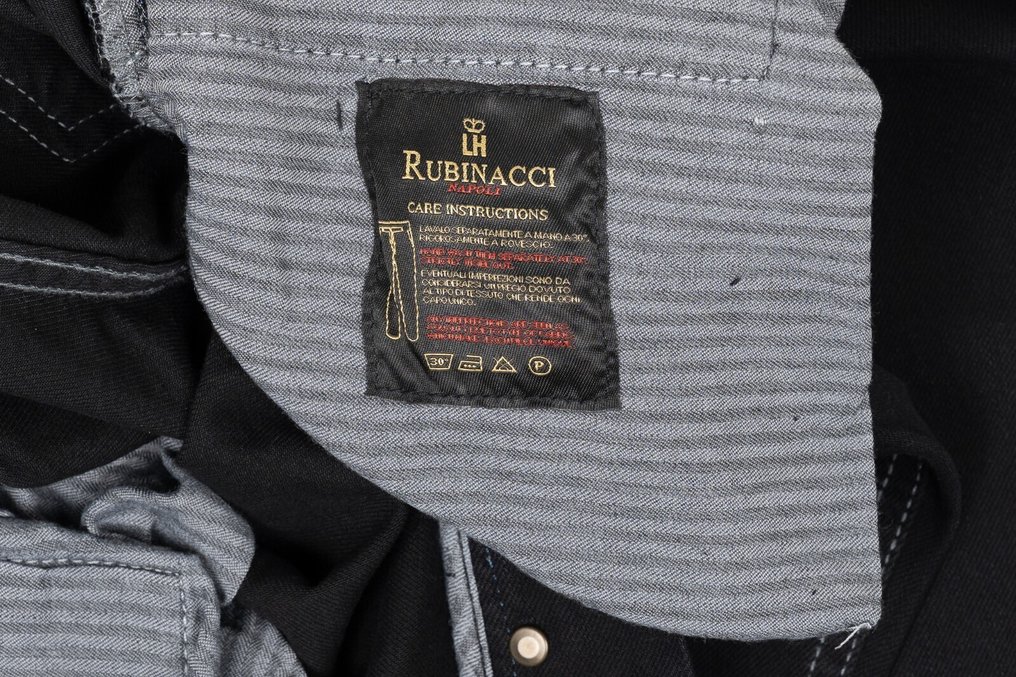 RUBINACCI NAPOLI RRP 490€ Black Denim Jeans Trousers Pant Cotton Regular Fit - 46 IT - 牛仔裤 - 带标签的新品 #3.2