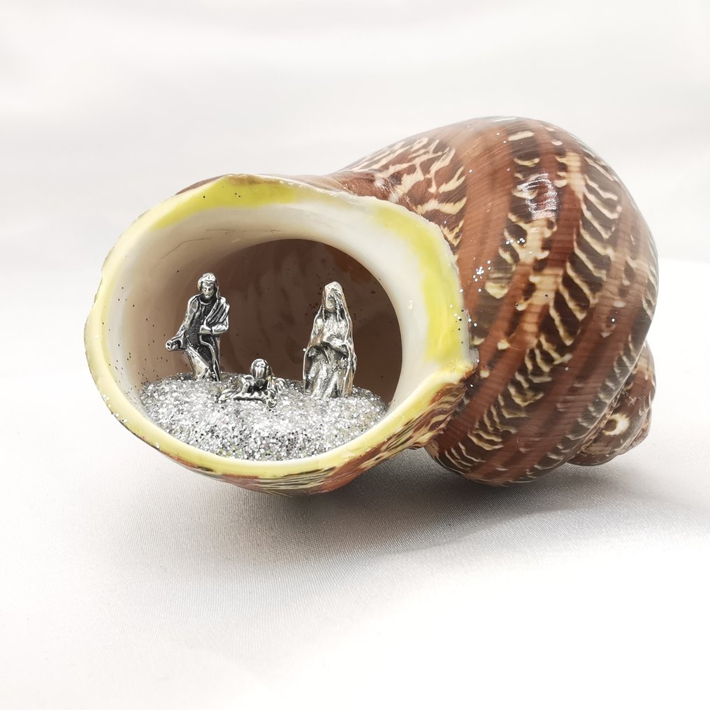 耶稣诞生图 - 珍珠母, turbo petholatus 天然 - 意大利手工艺 #1.0
