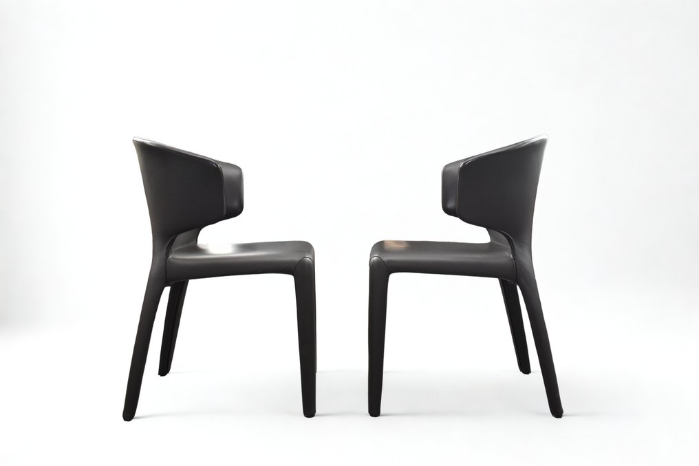 Cassina - Hannes Wettstein - Καρέκλα (2) - Γειά 367 - Δέρμα #1.0