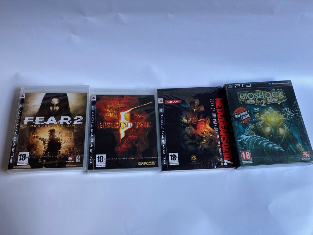 Sony - Playstation 3 (PS3) - F.E.A.R. 2 - Reisdent Evil 5 - Bioshock 2(Rapture Editie)-Metal gear Solid 4 Factory Sealed - Video game - In original sealed box #1.0