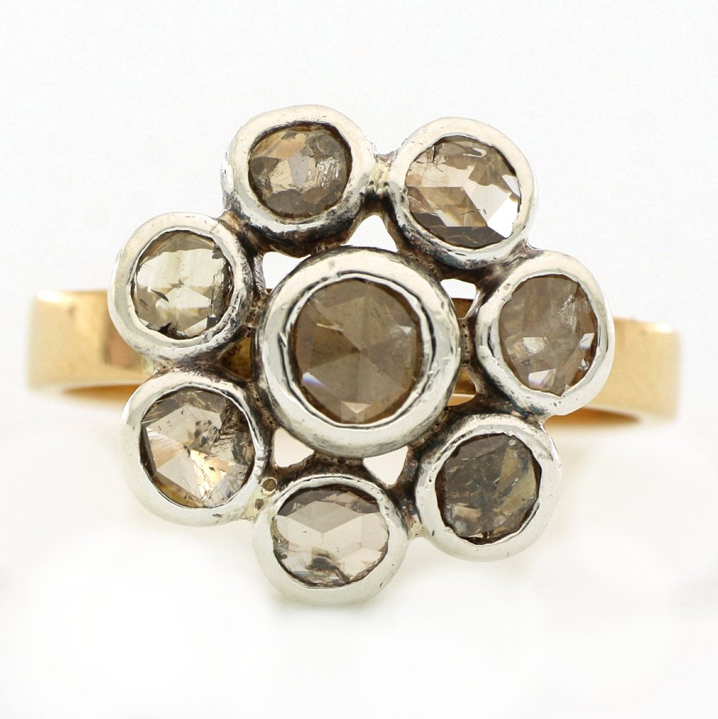 χωρίς τιμή ασφαλείας - Δαχτυλίδι - 18 καράτια Κίτρινο χρυσό, Λευκός χρυσός -  1.50ct. tw. Διαμάντι (Φυσικό)  #1.0