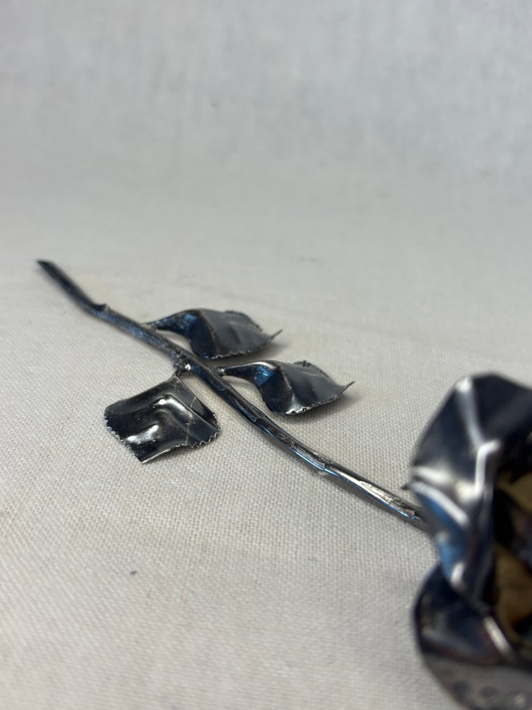 Scultura, Rosa in argento 800 - 4 cm - .800 argento #1.0