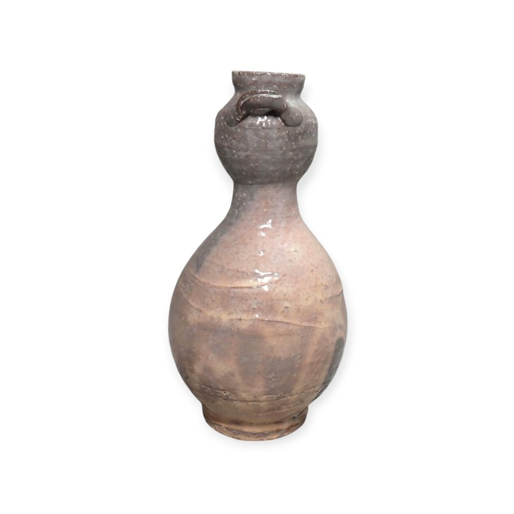 山本康夫——双耳萩烧南瓜形花瓶——现代山口陶瓷 - 瓷器 - Yamato Yasuo - 日本 - 昭和年代(1926-1989) #3.2