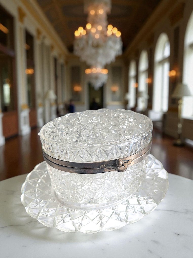 Jewellery box (2) - 1900-1910 - French Crystal - Crystal, Brass - Antique #1.0