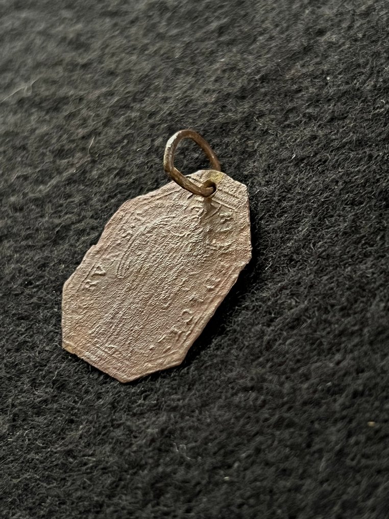 中世纪后期 铁 中世纪的 IHS 朝圣者吊坠 BENEDICT 朝圣者  (没有保留价) #1.0