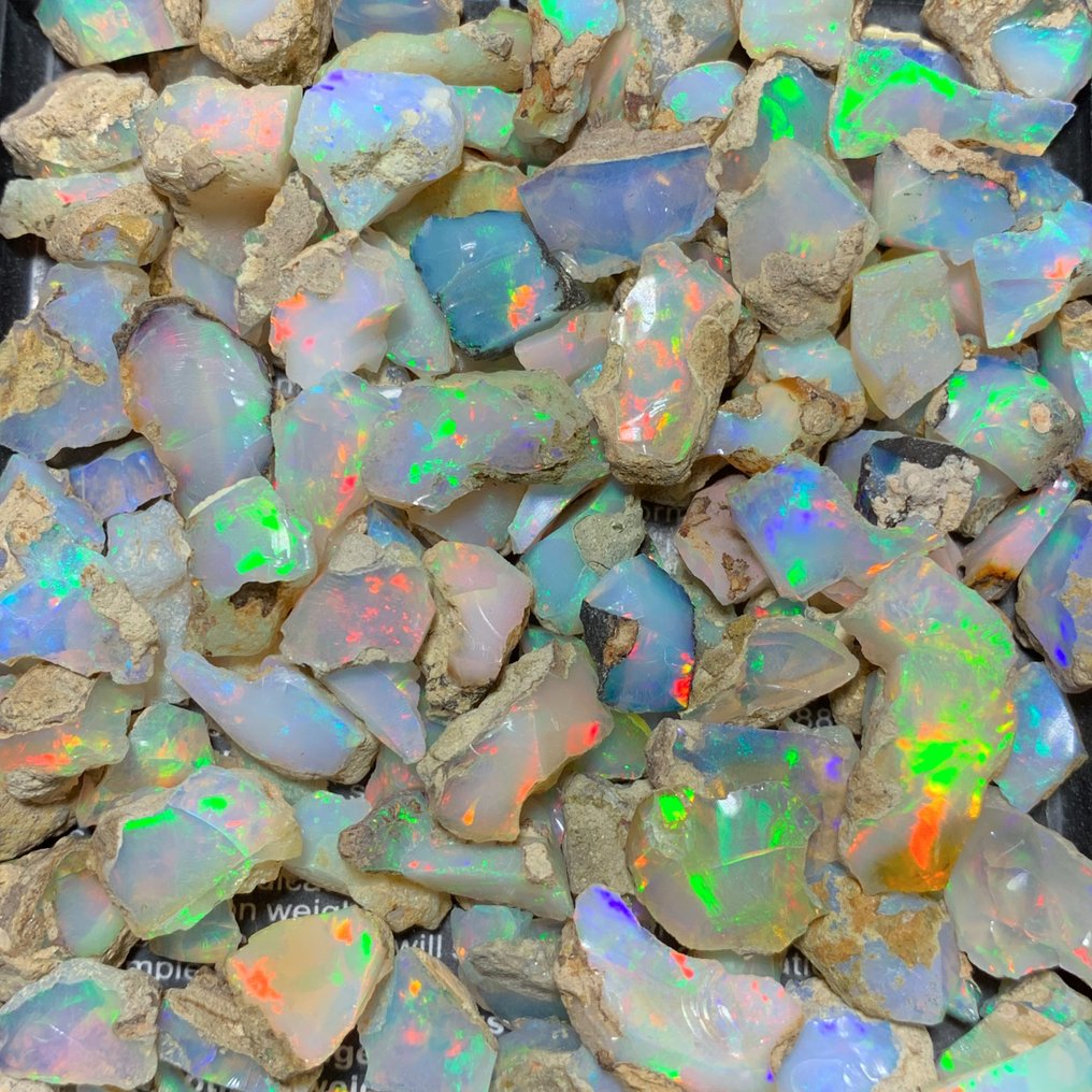 Rough ethiopian opal lot- 230 carats video Rough - Height: 12 mm - Width: 10 mm- 46 g #4.3